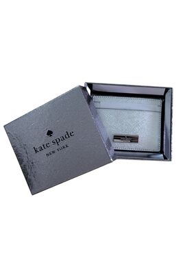 NEW Kate Spade New York Kenzie Glitter Card Case - Lunar Light